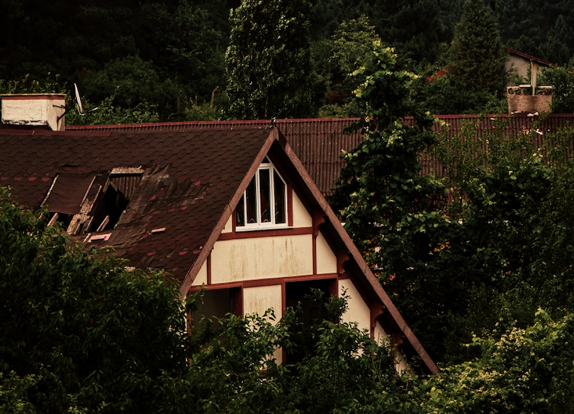 storm damaged roof