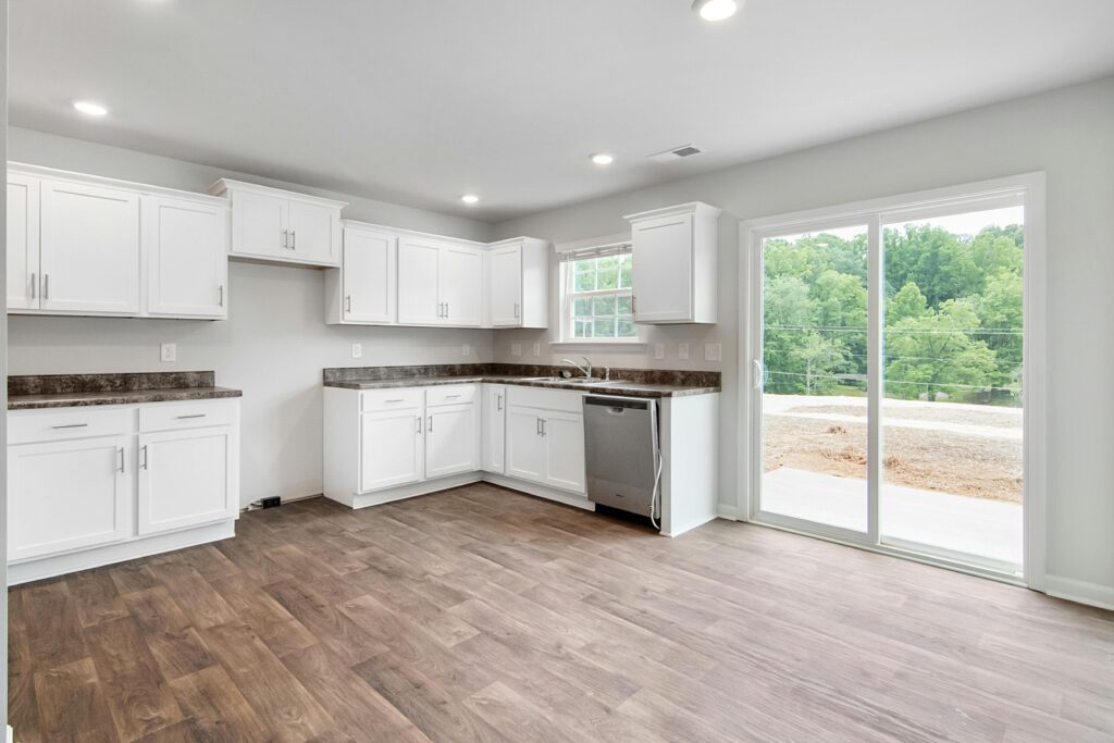 sliding glass door in new home